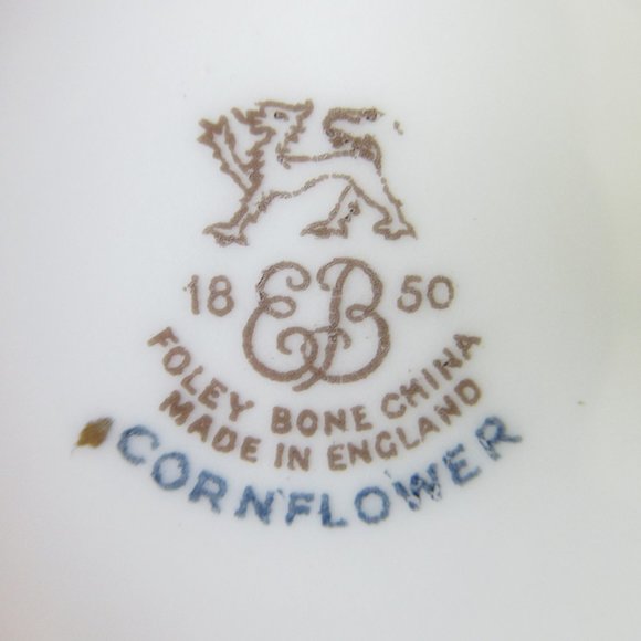 Porcelain Sugar Bowl "Cornflower" by EB Foley, England 1948-1963 - Picture 10 of 10